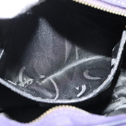 Salvatore Ferragamo Gancini Suede, Purple, Suede, Shoulder Bag
