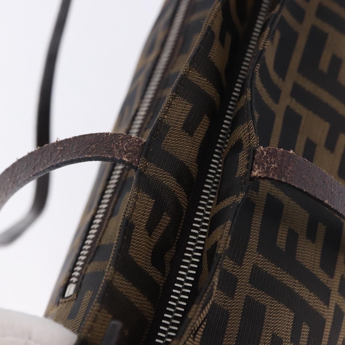 Fendi Zucca Canvas, Brown, Canvas, Tote Bag