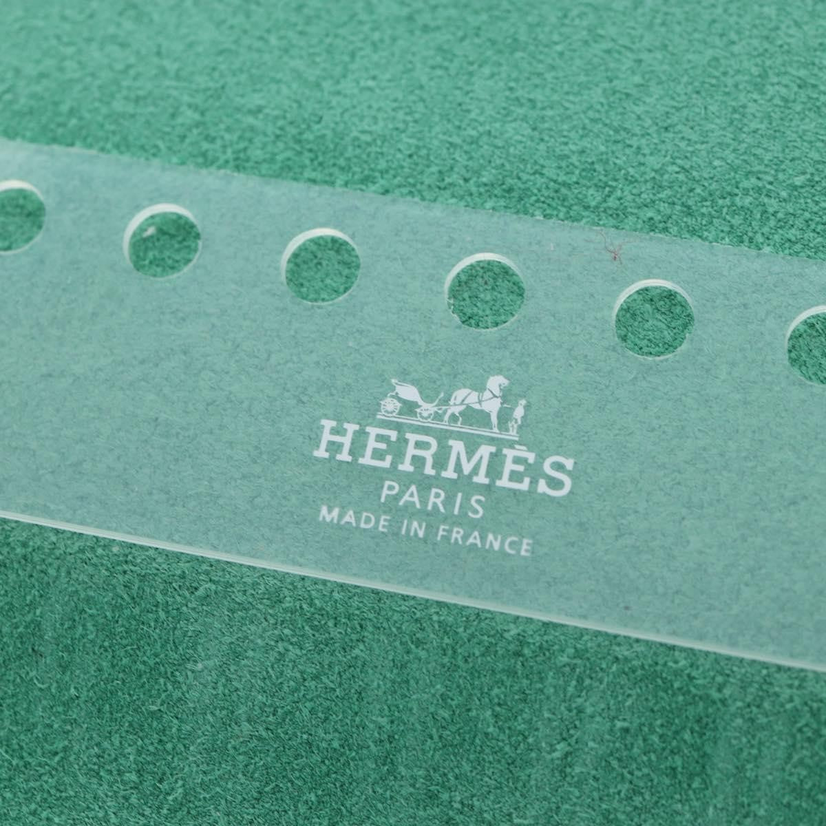 Hermes Ulysse Agenda Cover Leather, Green, Leather, Wallet