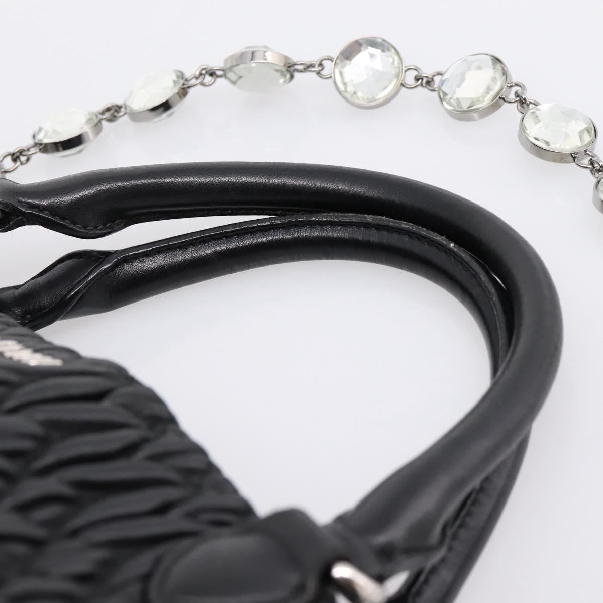 Miu Miu Shopper Tote Matelasse Leather, Black, Leather, Handbag
