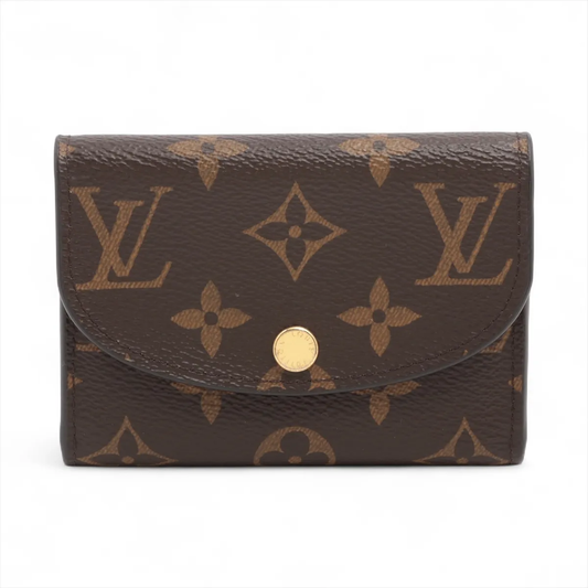 Louis Vuitton Zipped Wallet Monogram Eclipse Canvas, BROWN, LEATHER, Wallets
