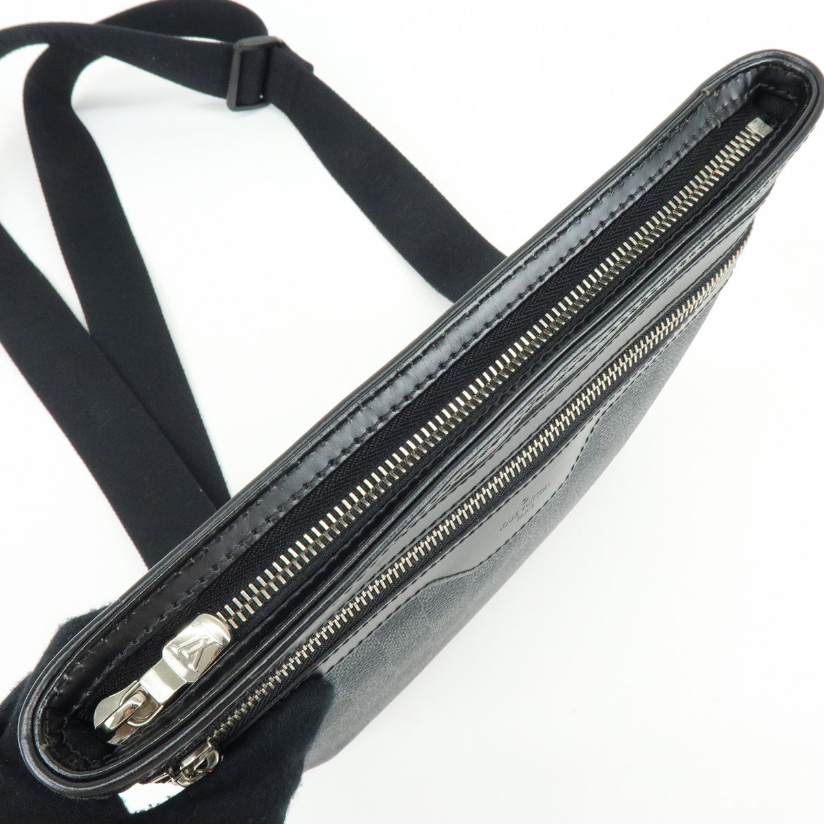 Louis Vuitton Thomas Damier Graphite, Black, Canvas, Handbag