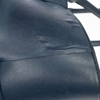 Bottega Veneta Arco Tote Maxi Intrecciato Leather, Navy, Leather, Tote Bag
