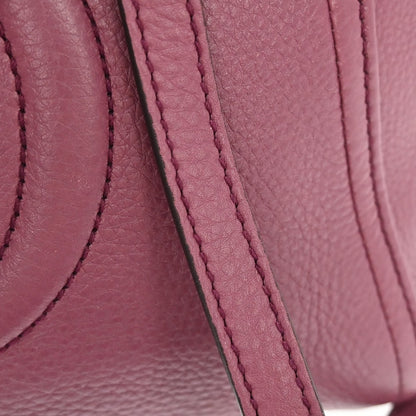 Gucci Soho Convertible Top Handle Leather, Purple, Leather, Handbag