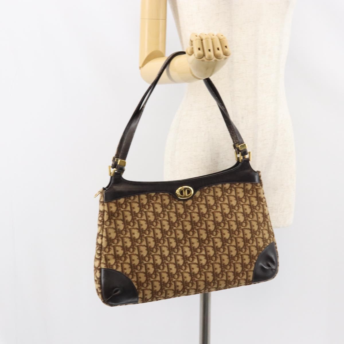 Christian Dior Trotter shoulder bag Canvas, BROWN, CANVAS, Shoulder bag