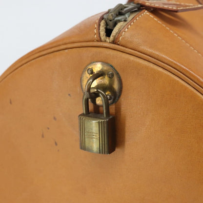 Hermes Vintage Convertible Boston Leather, Brown, Leather, Travel Bag