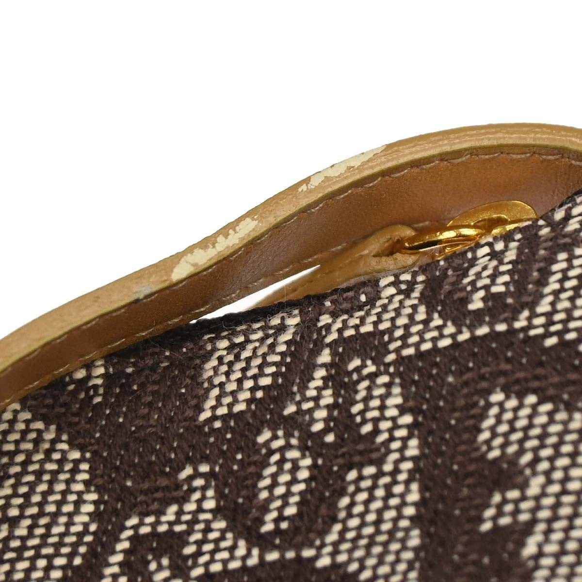 Christian Dior Vintage Saddle Zip Coin Purse Diorissimo Canvas, Brown, Canvas, Clutch