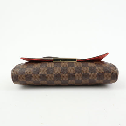 Louis Vuitton Favorite Damier, Brown, Canvas, Handbag