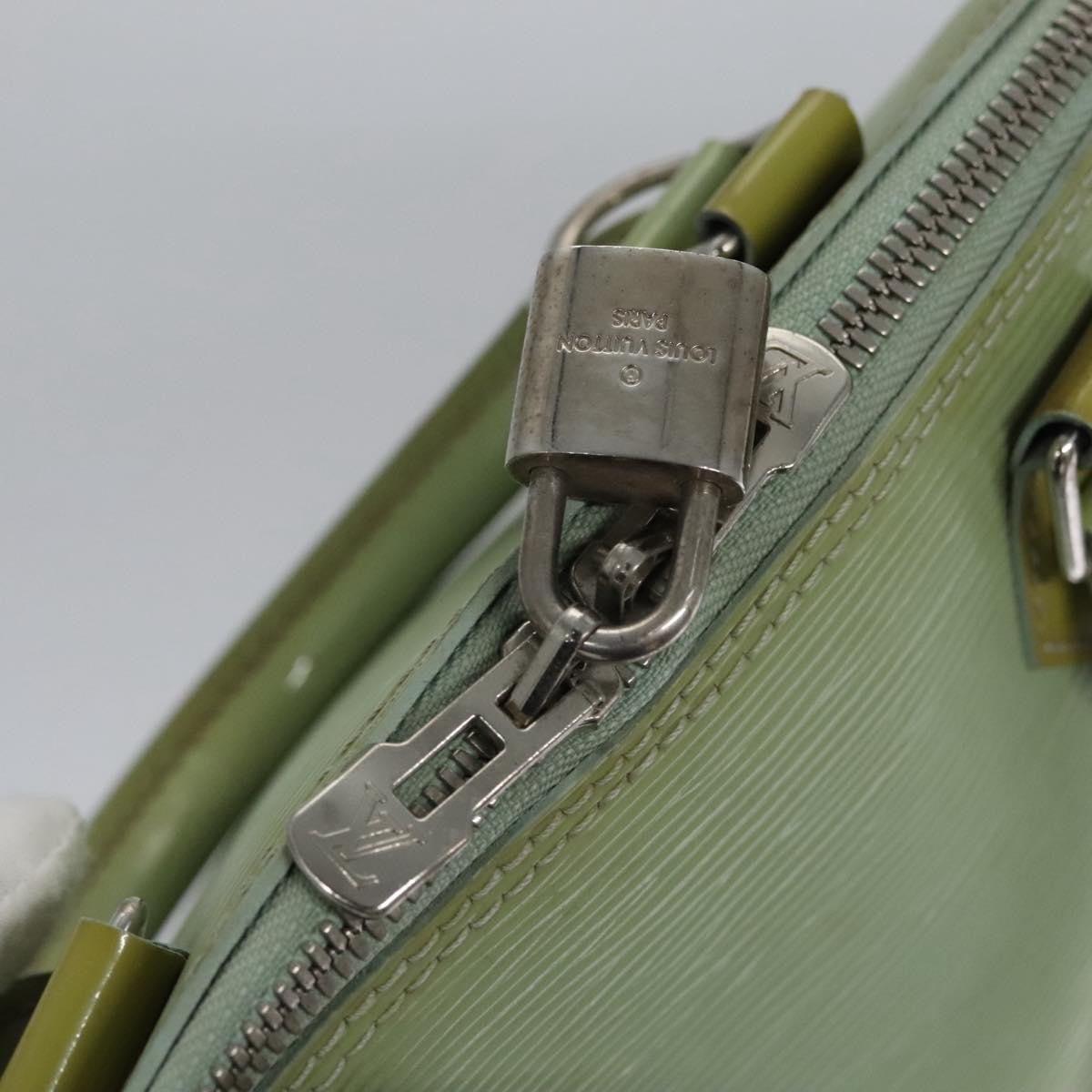 Louis Vuitton Alma Electric Epi Leather, Green, Patent Leather, Handbag