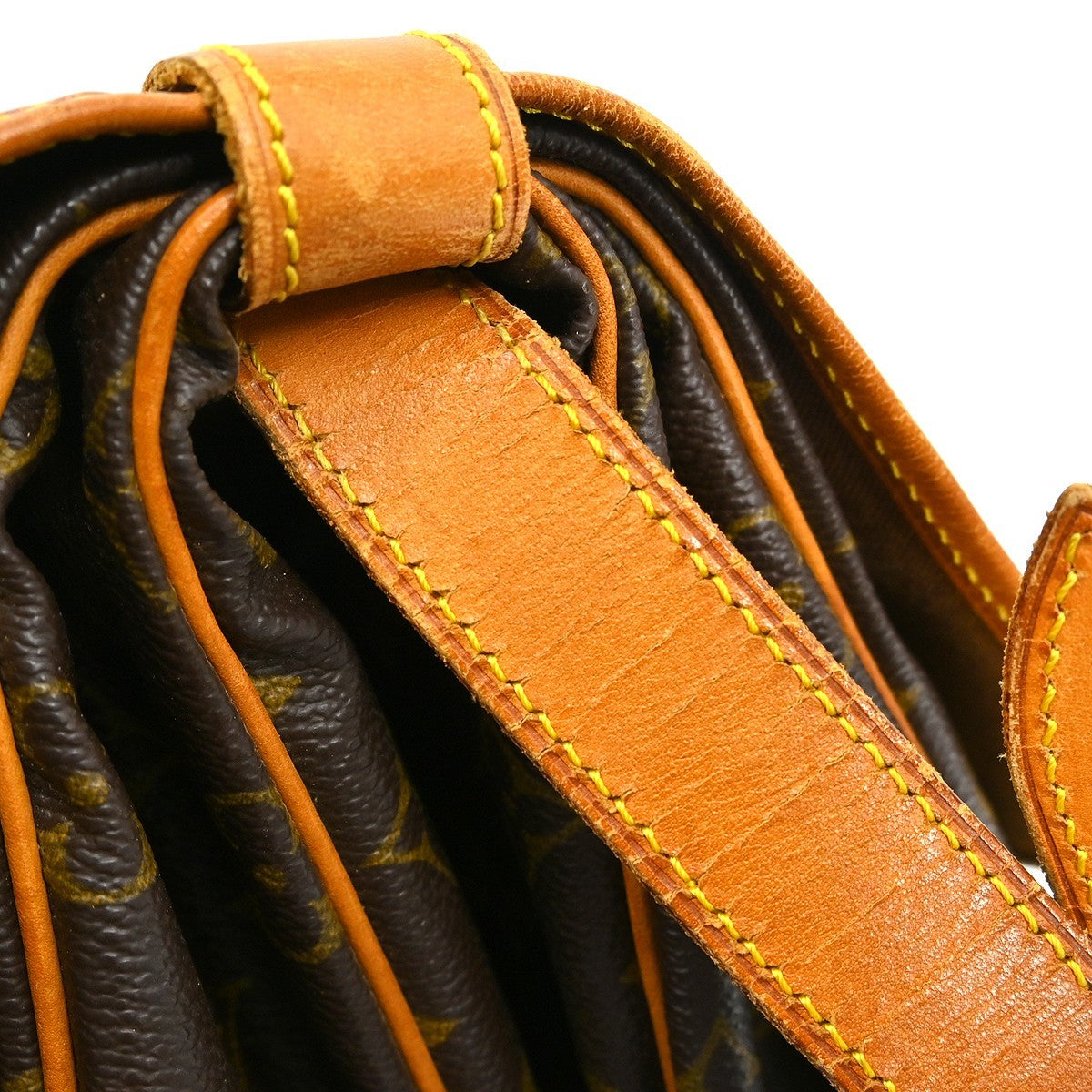 Louis Vuitton Saumur Monogram, Brown, Canvas, Shoulder Bag