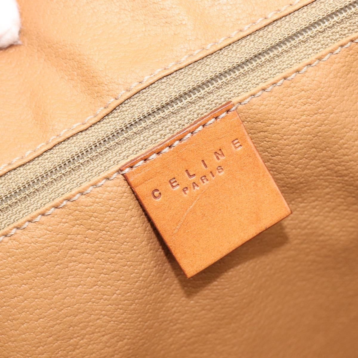 Celine Boston Triomphe Coated Canvas, Brown, Canvas, Handbag