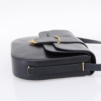 Cartier Sapphire Line Leather, Black, Leather, Shoulder Bag