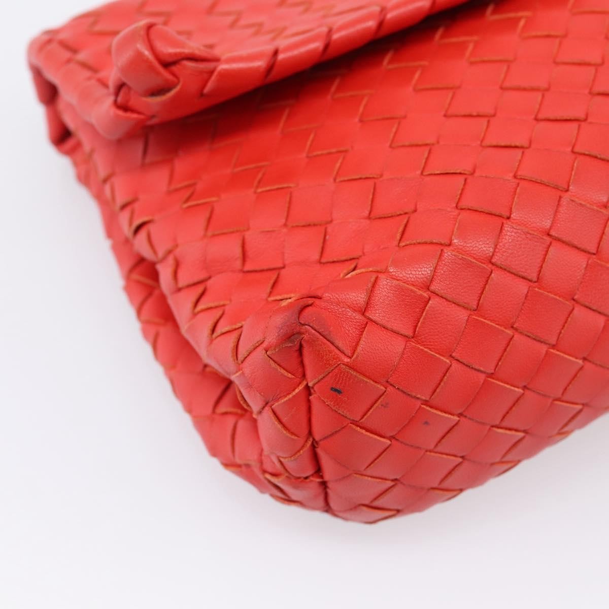 Bottega Veneta Olimpia Intrecciato Nappa, Red, Leather, Shoulder Bag
