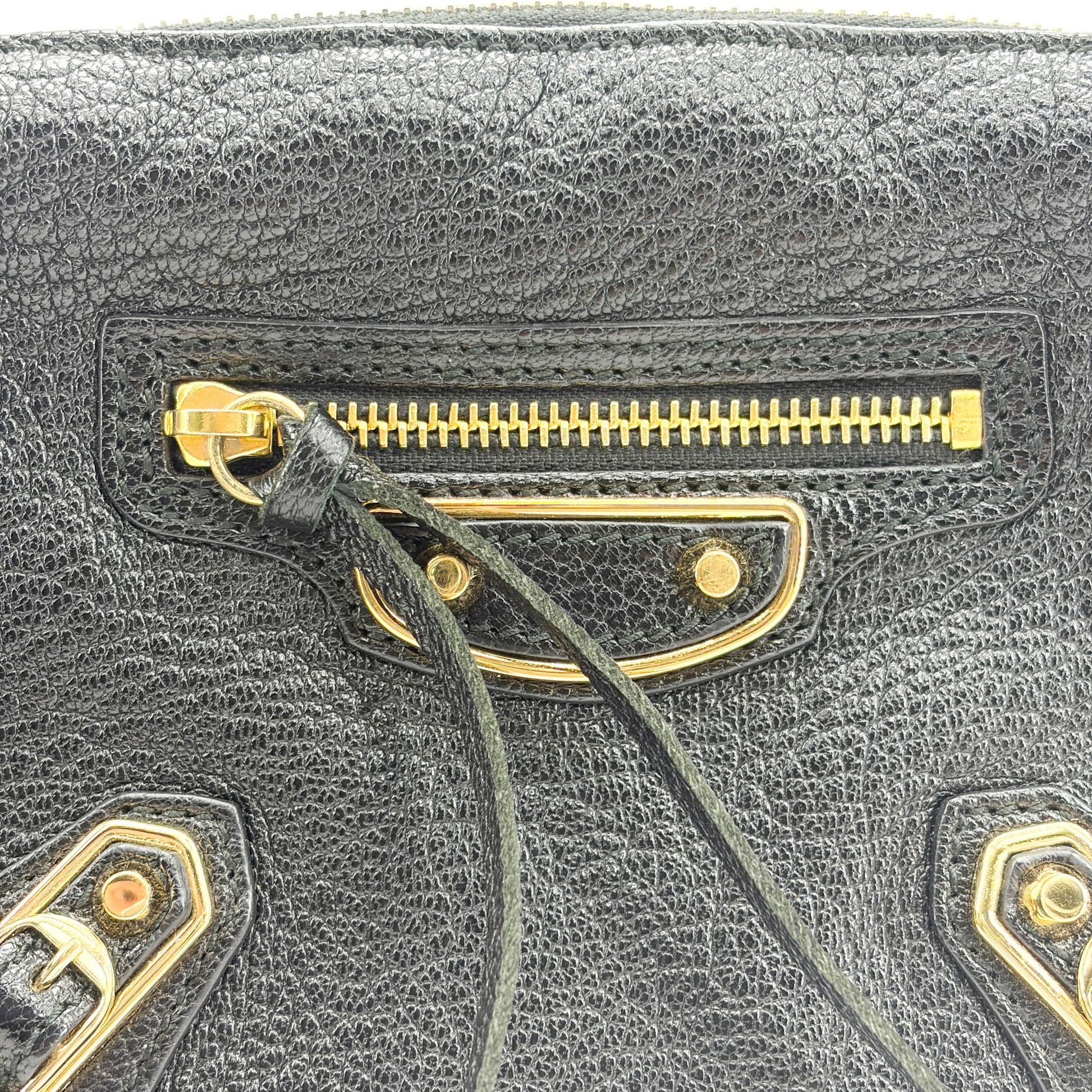 Balenciaga Classic Studs Chain Reporter Leather, Black, Leather, Crossbody Bag
