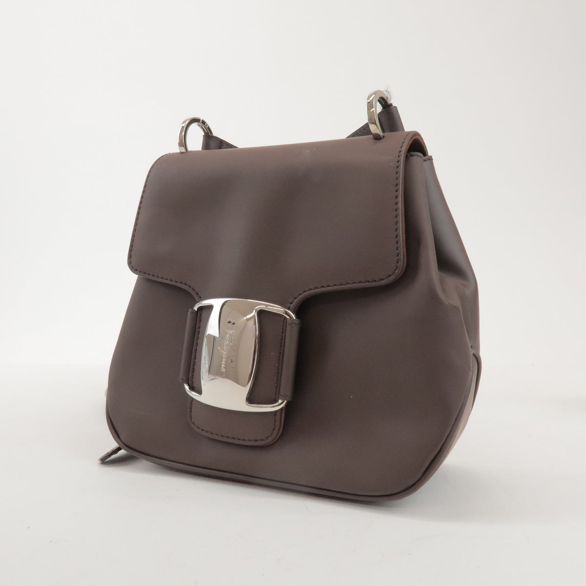 Salvatore Ferragamo Vara Leather, Brown, Leather, Tote Bag