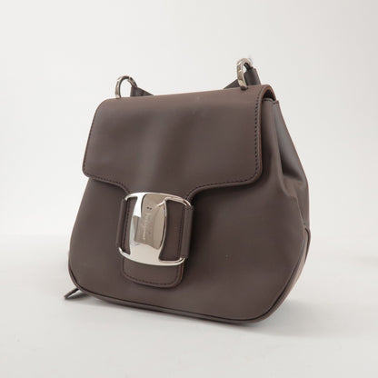 Salvatore Ferragamo Vara Leather, Brown, Leather, Tote Bag