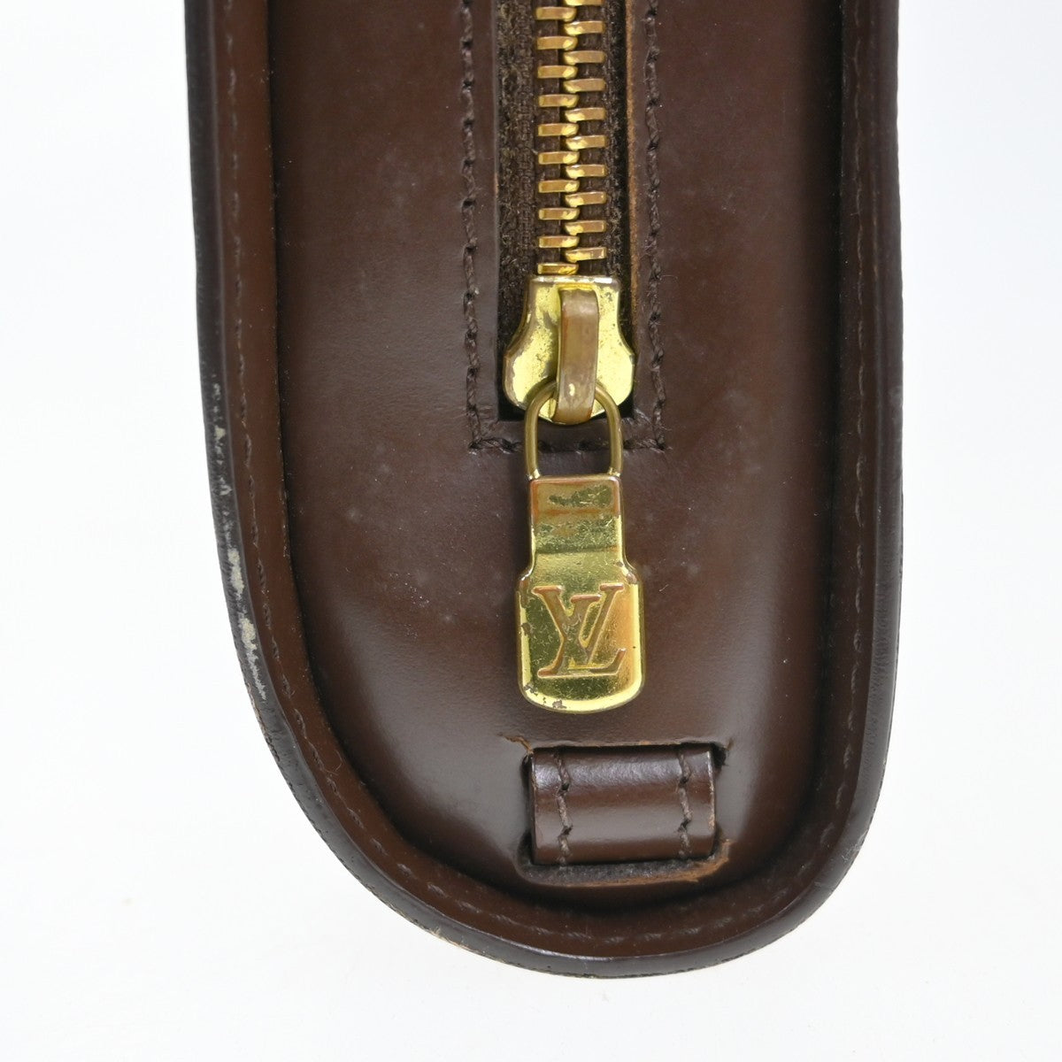 Louis Vuitton Pochette Saint Louis Damier Ebene, Brown, Canvas, Clutch