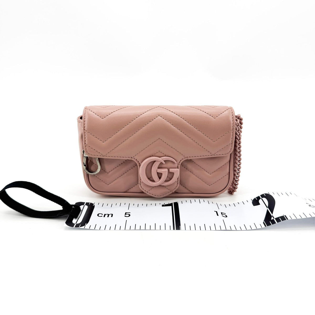 Gucci GG Marmont Flap Matelasse Leather, Pink, Leather, Handbag