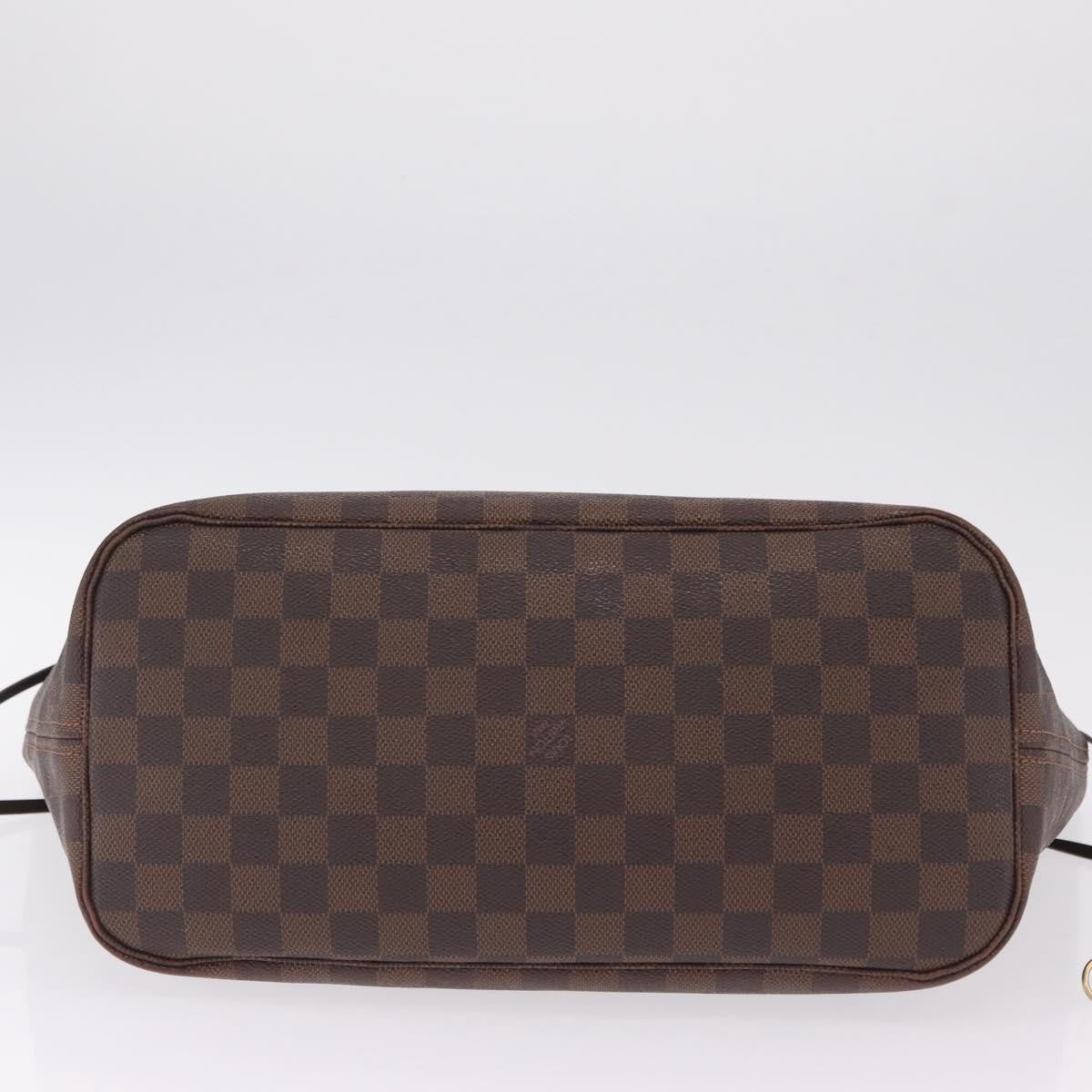 Louis Vuitton Neverfull Damier Ebene, Brown, Canvas, Tote Bag
