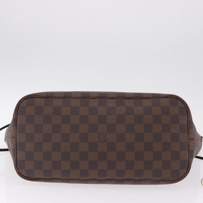 Louis Vuitton Neverfull Damier Ebene, Brown, Canvas, Tote Bag