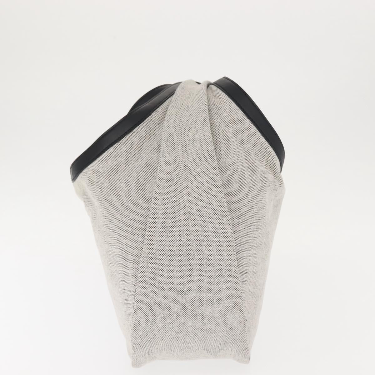 Hermes Sac Luco Canvas with Leather, Gray, Canvas, Handbag