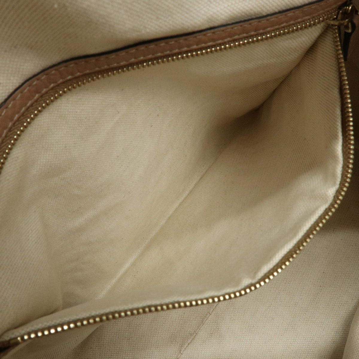Gucci Bella Zip Leather, Beige, Leather, Tote Bag