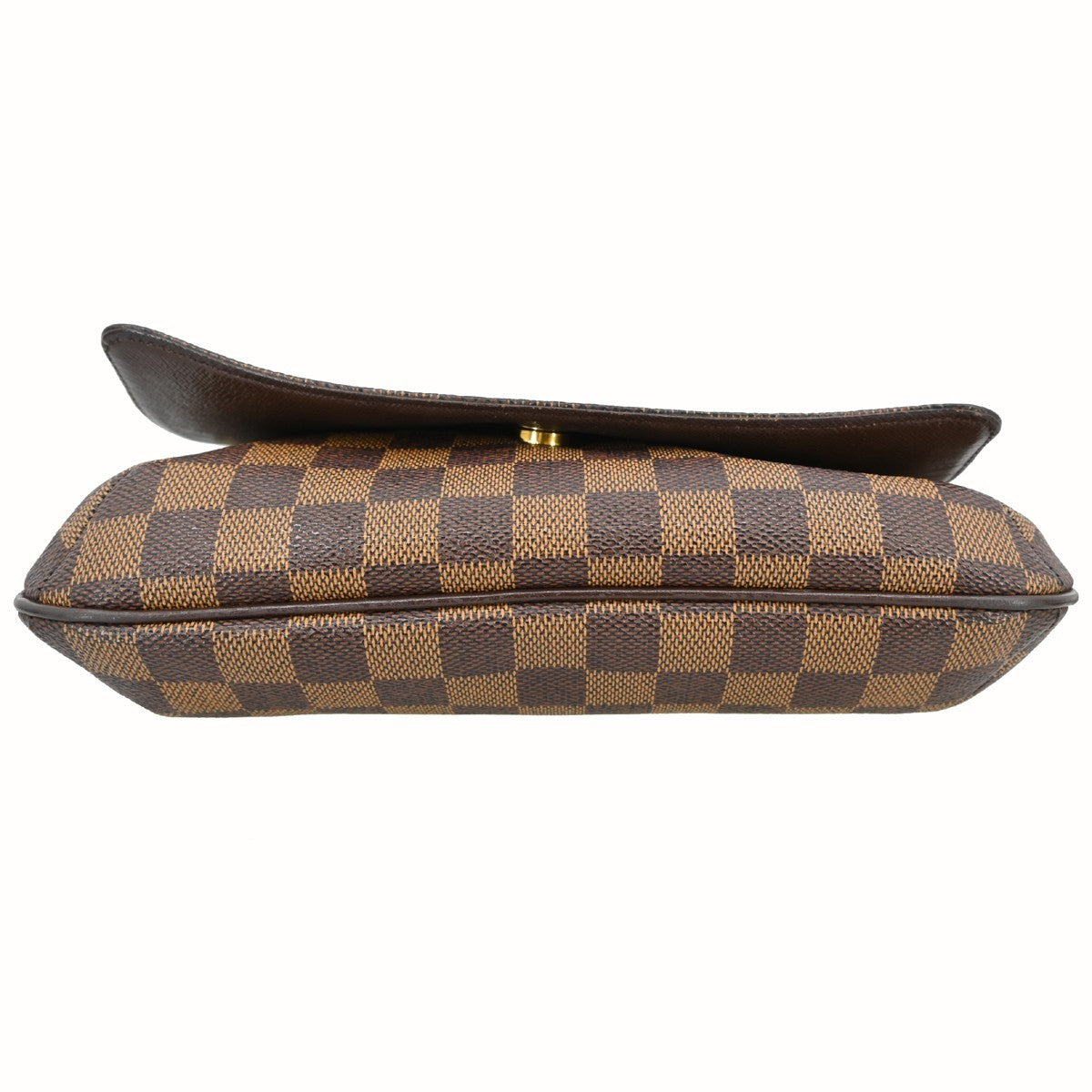 Louis Vuitton Musette Tango Damier Ebene, Brown, Canvas, Shoulder Bag