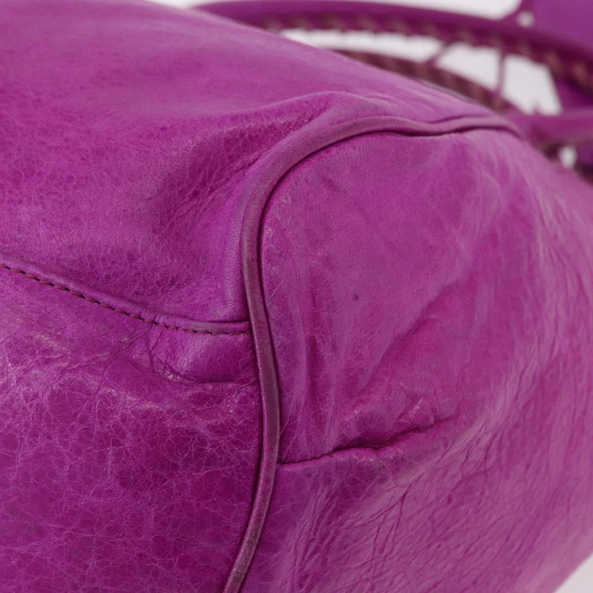 Balenciaga Classic Studs Sunday Tote Leather, Purple, Leather, Handbag