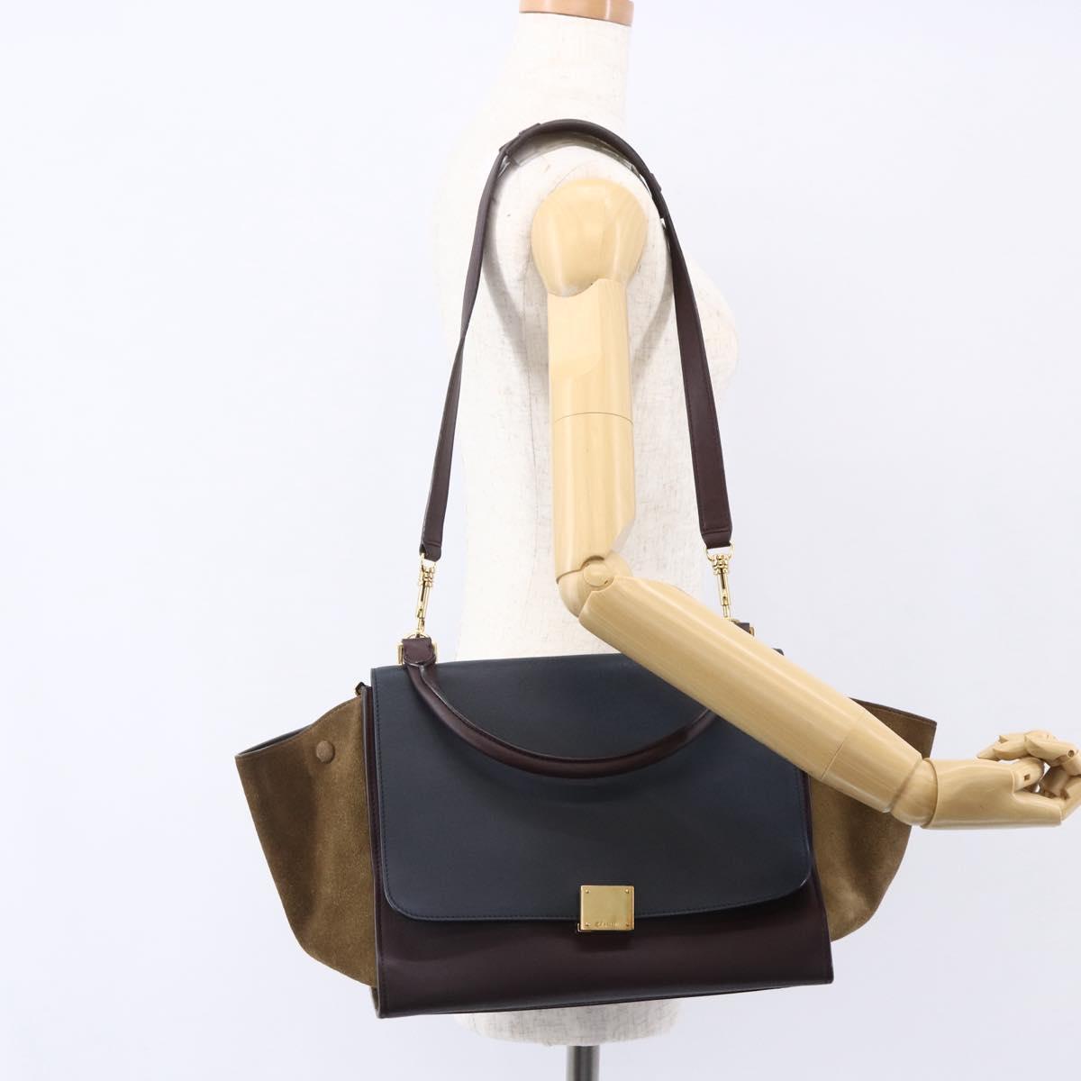 Celine Tricolor Trapeze Bag Leather, MULTICOLOUR, LEATHER, Handbag