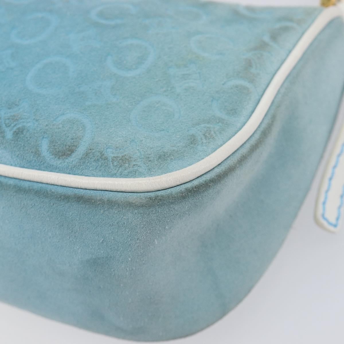 Celine C Macadam Suede, Turquoise, Suede, Handbag