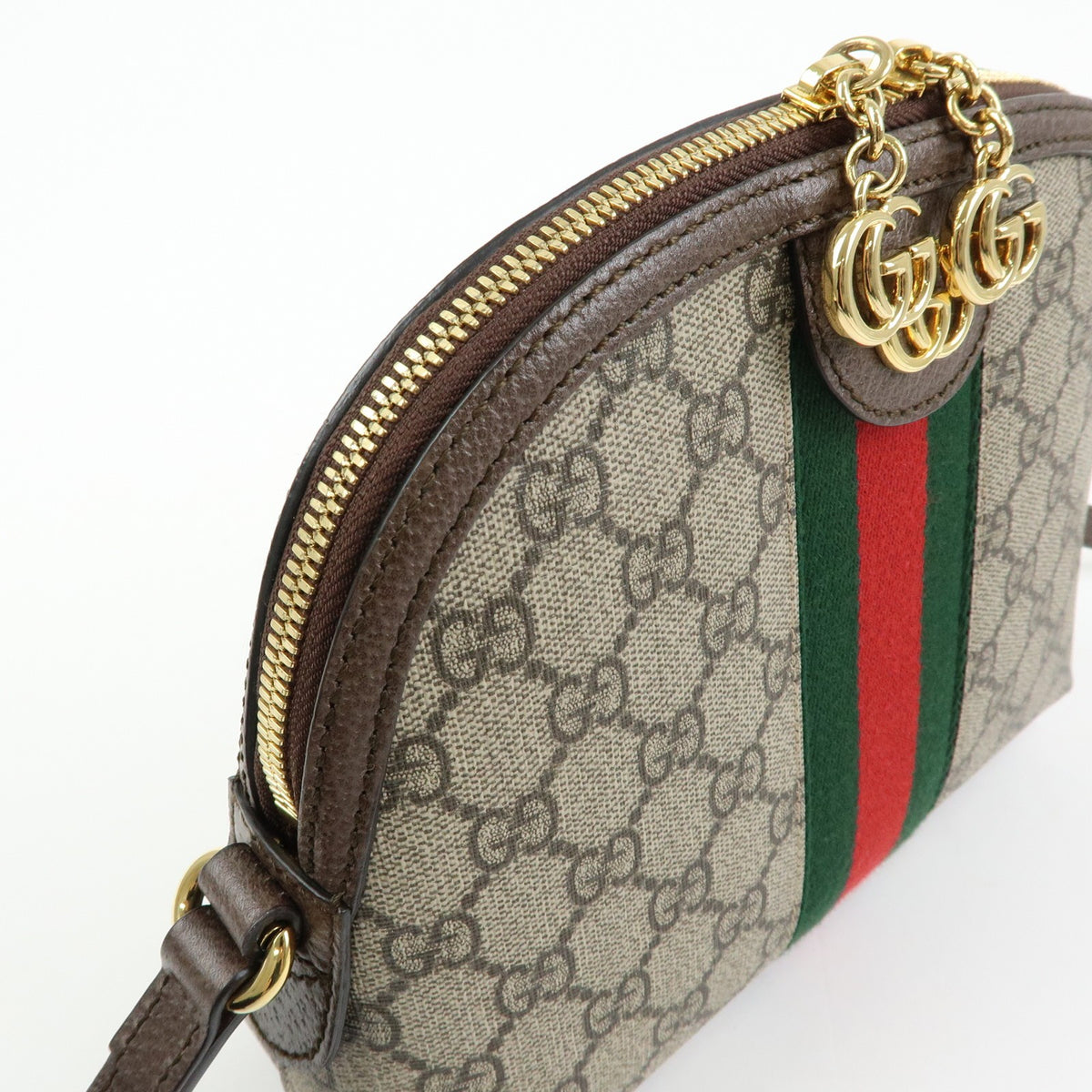 Gucci Ophidia Dome GG Coated Canvas, Beige, Canvas, Shoulder Bag