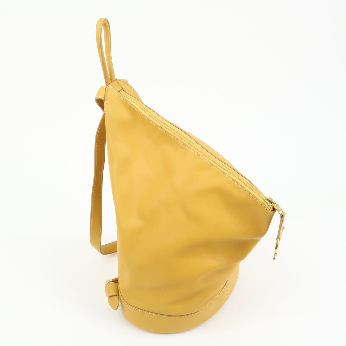 Loewe Anton Leather, Yellow, Leather, Backpack