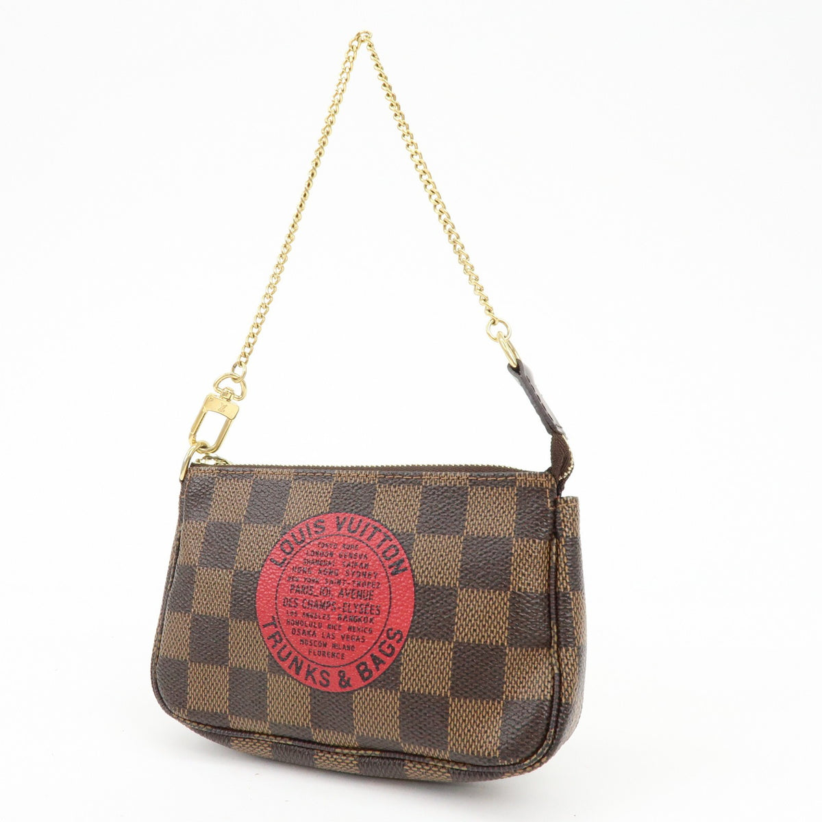 Louis Vuitton Pochette Accessoires Limited Edition Damier, Brown, Canvas, Clutch