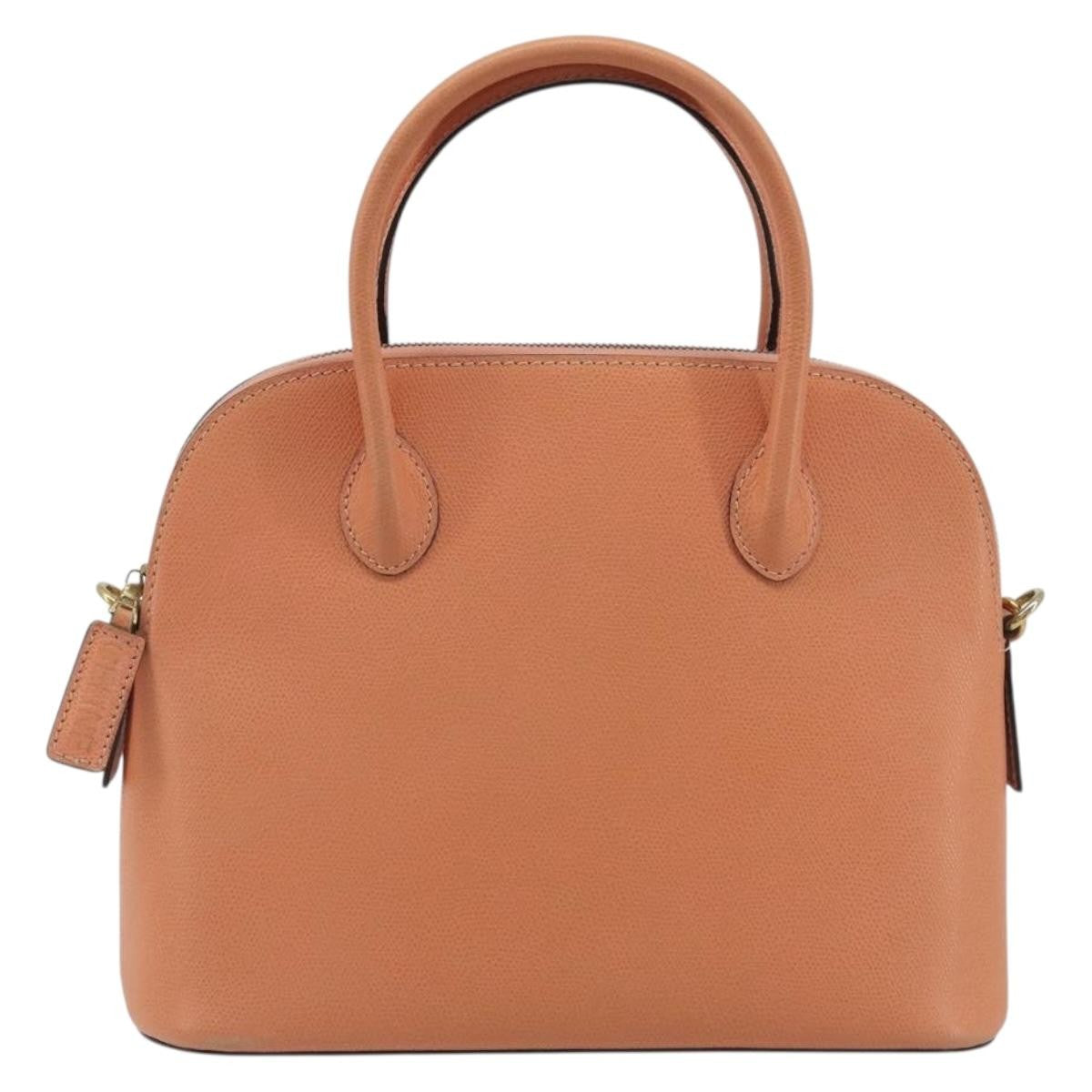 Celine Vintage Convertible Bowler Leather, Orange, Leather, Handbag