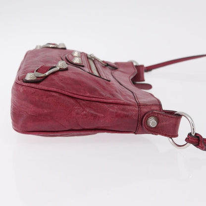Balenciaga Hip Giant Studs Leather, Red, Leather, Crossbody Bag