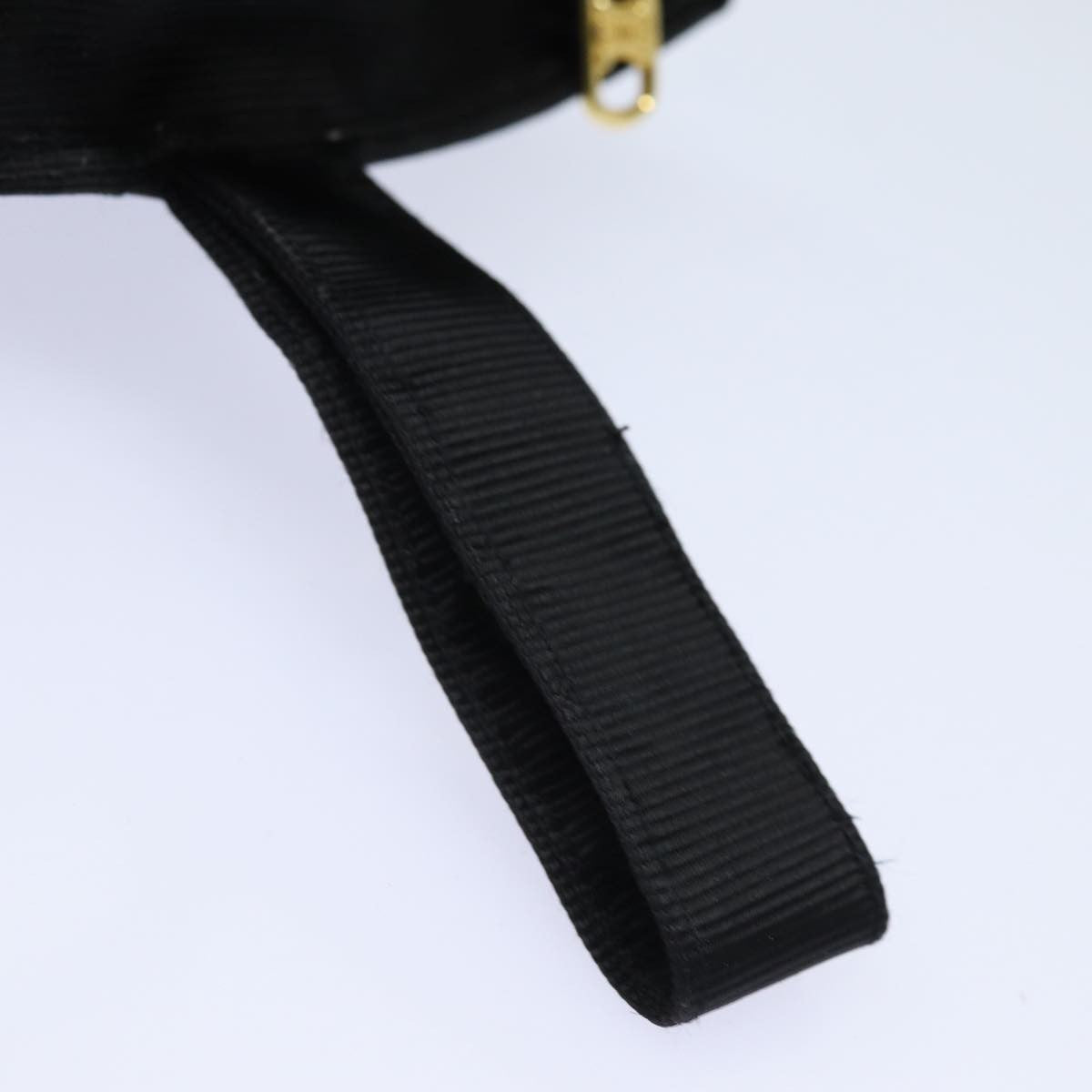 Celine Circle Logo Nylon, Black, Nylon, Clutch