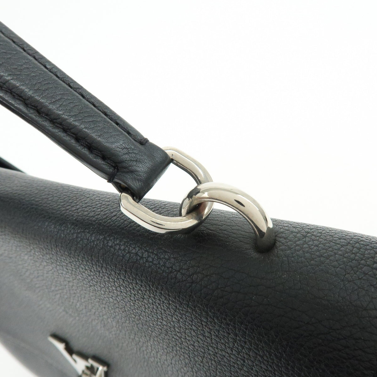 Louis Vuitton Lockme Ever Leather, Black, Leather, Handbag