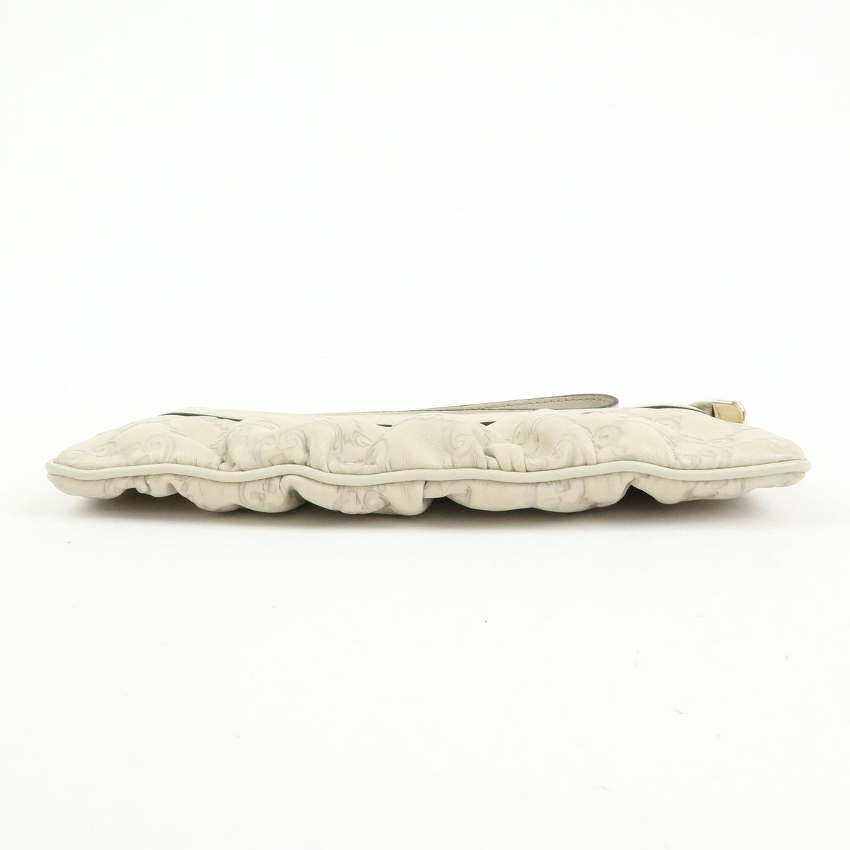 Gucci Heart Wristlet Guccissima Leather, Beige, Leather, Clutch