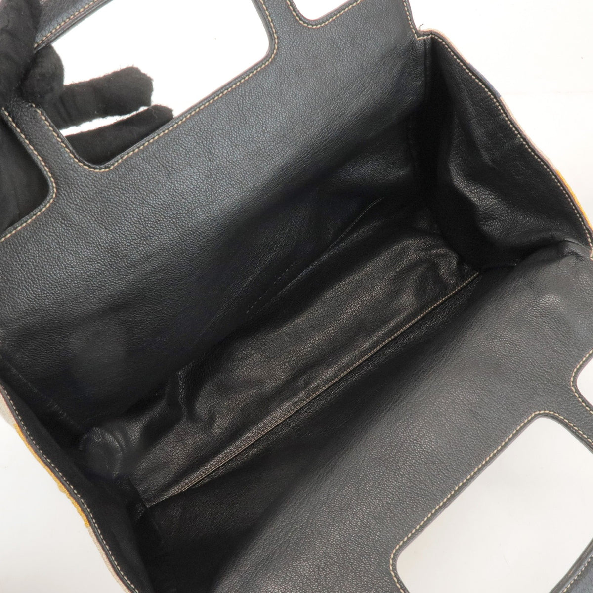 Miu Miu Vintage Leather, Beige, Canvas, Tote Bag