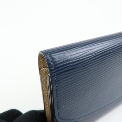 Louis Vuitton Emilie Epi Leather, Blue, Leather, Wallet