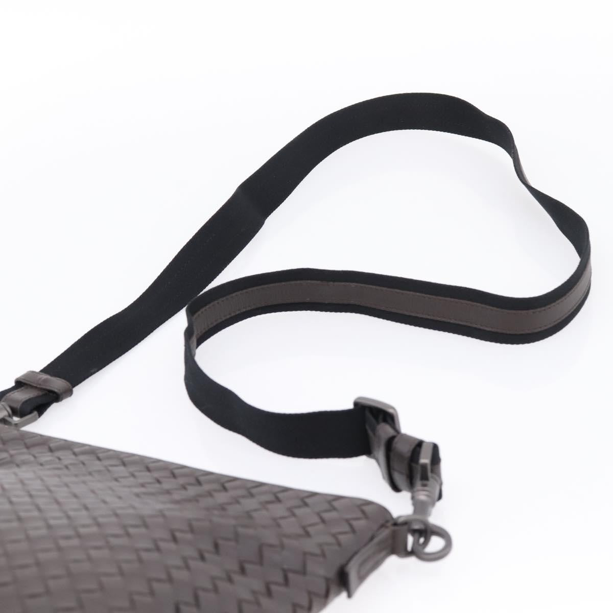 Bottega Veneta Flat Messenger Intrecciato Nappa, Brown, Leather, Handbag