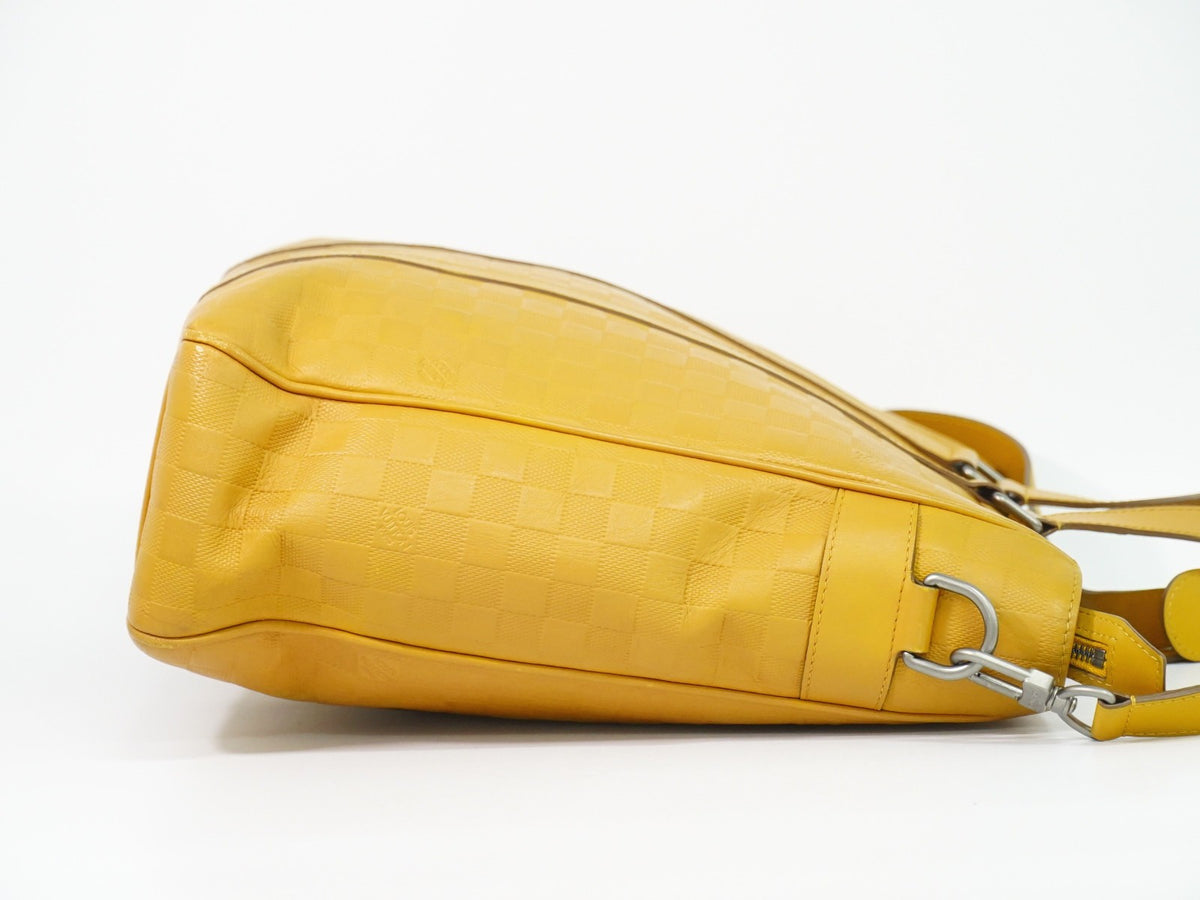 Louis Vuitton Tadao Damier Infini Leather, Yellow, Leather, Handbag