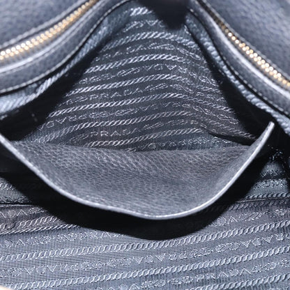Prada Vintage Leather, Black, Leather, Handbag