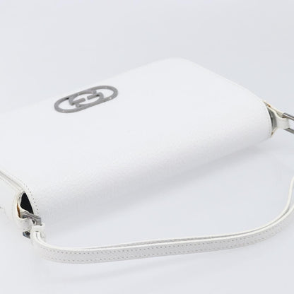 Gucci Shoulder Leather, White, Leather, Shoulder Bag
