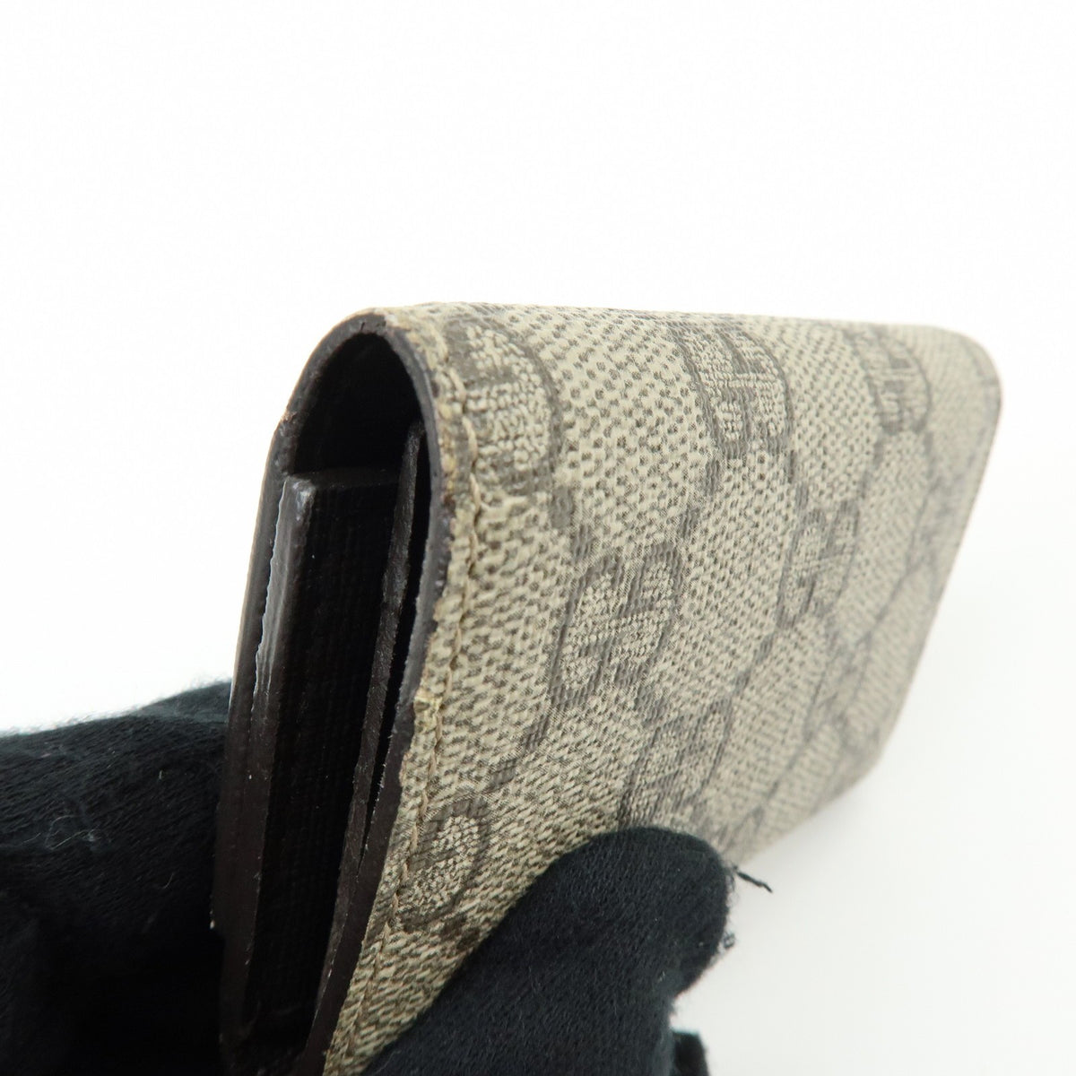 Gucci Interlocking G French GG Coated Canvas, Beige, Canvas, Wallet
