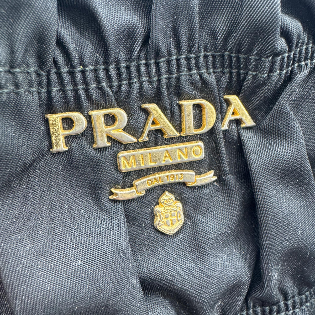 Prada Gaufre Convertible Tessuto, Black, Nylon, Tote Bag