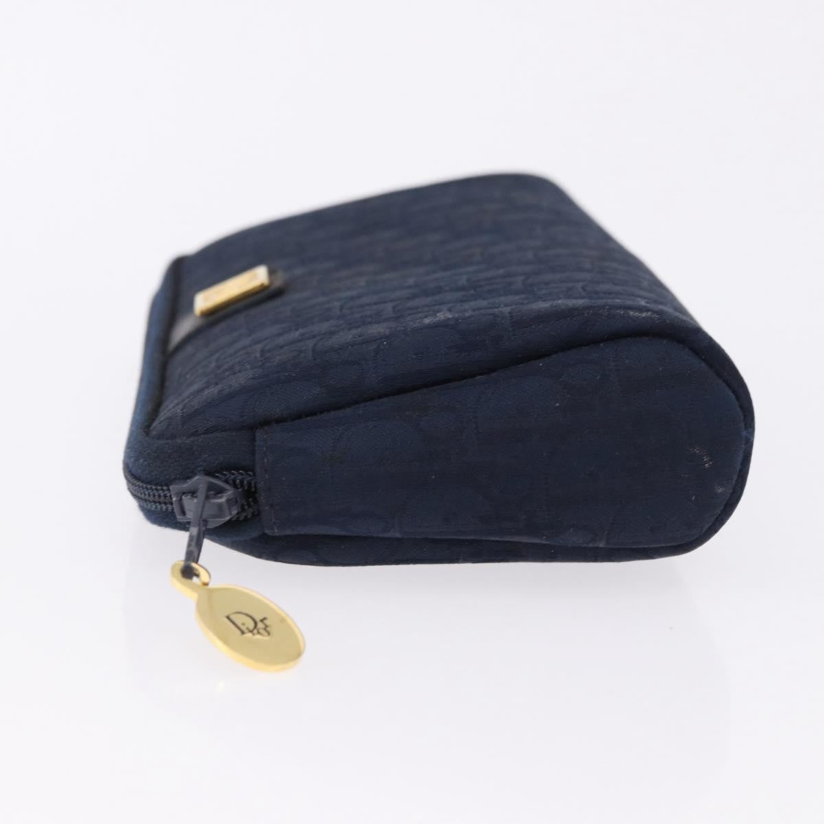 Christian Dior Trotter Clutch Trotter Canvas, Navy, Canvas, Clutch