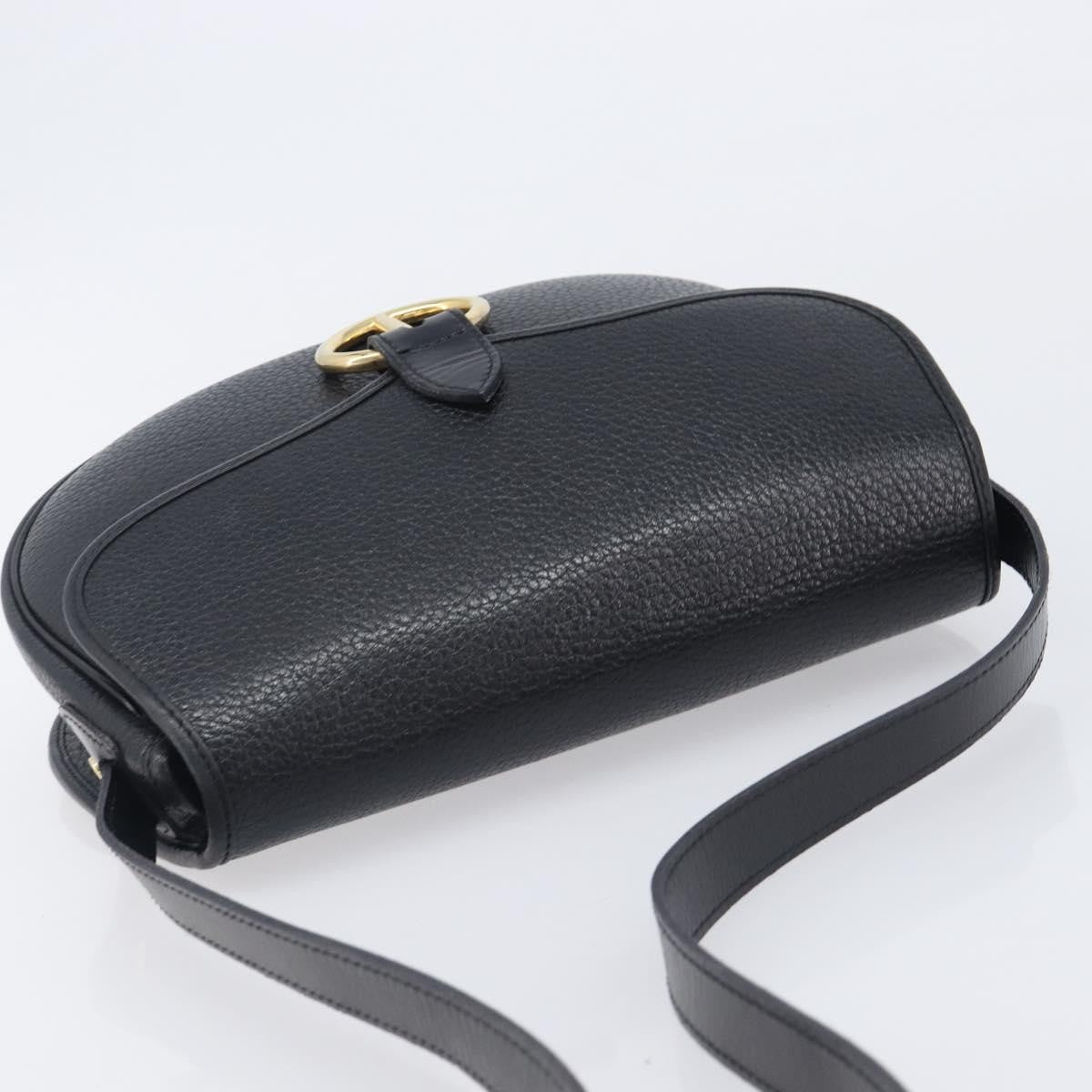 Christian Dior Vintage CD Flap Leather, Black, Leather, Shoulder Bag
