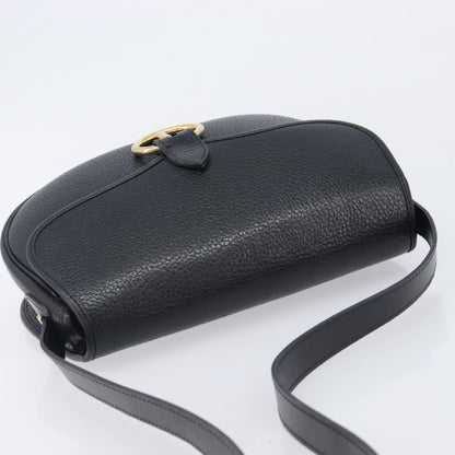 Christian Dior Vintage CD Flap Leather, Black, Leather, Shoulder Bag
