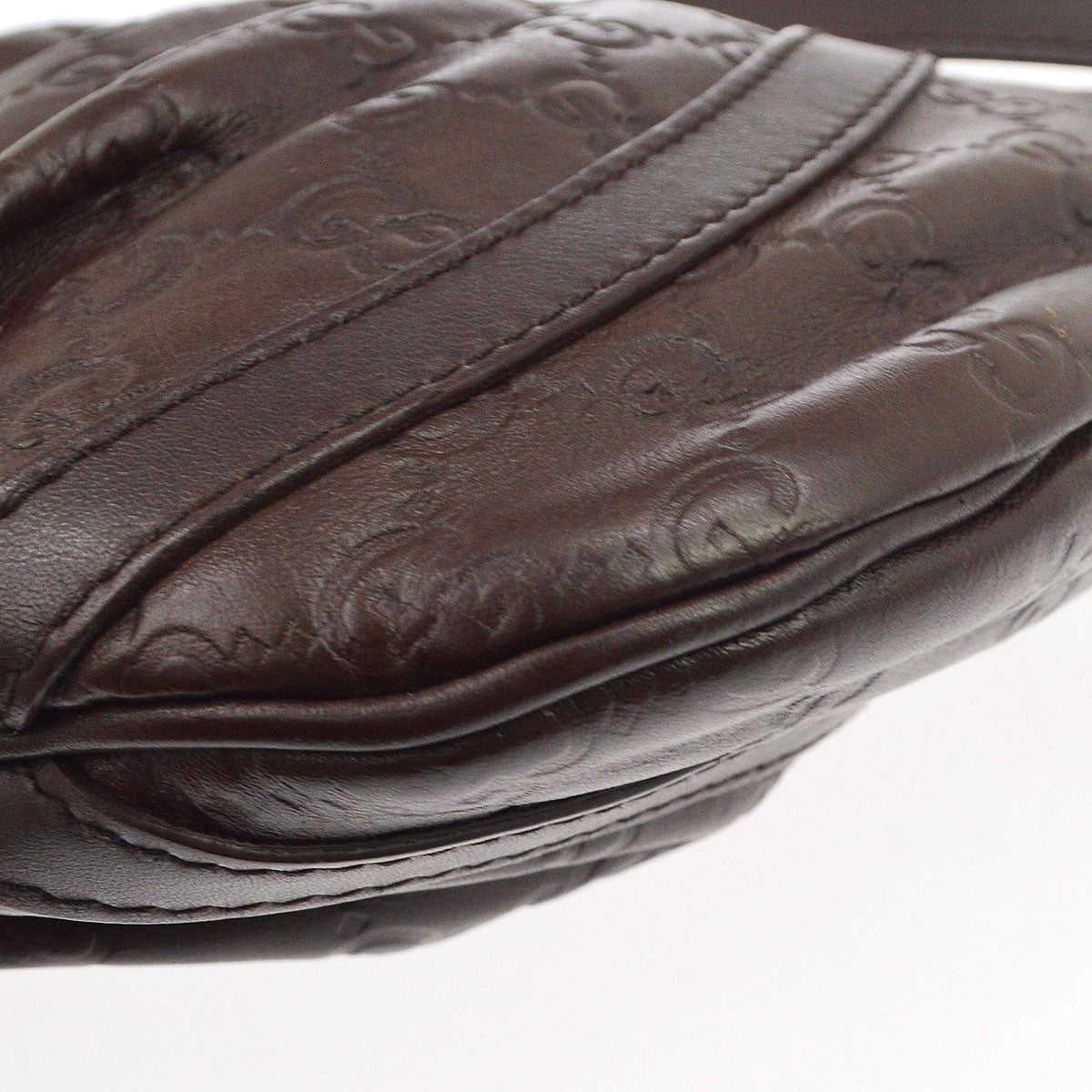 Gucci D Ring Messenger Guccissima Leather, Brown, Leather, Shoulder Bag